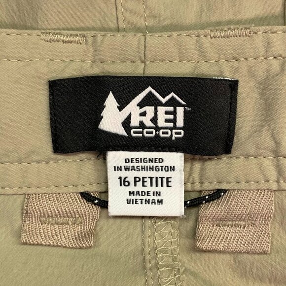 REI Co-op Women's Sahara Convertible Zip Shorts Snap Ankle Taper Pants Size‎ 16P - Picture 6 of 14